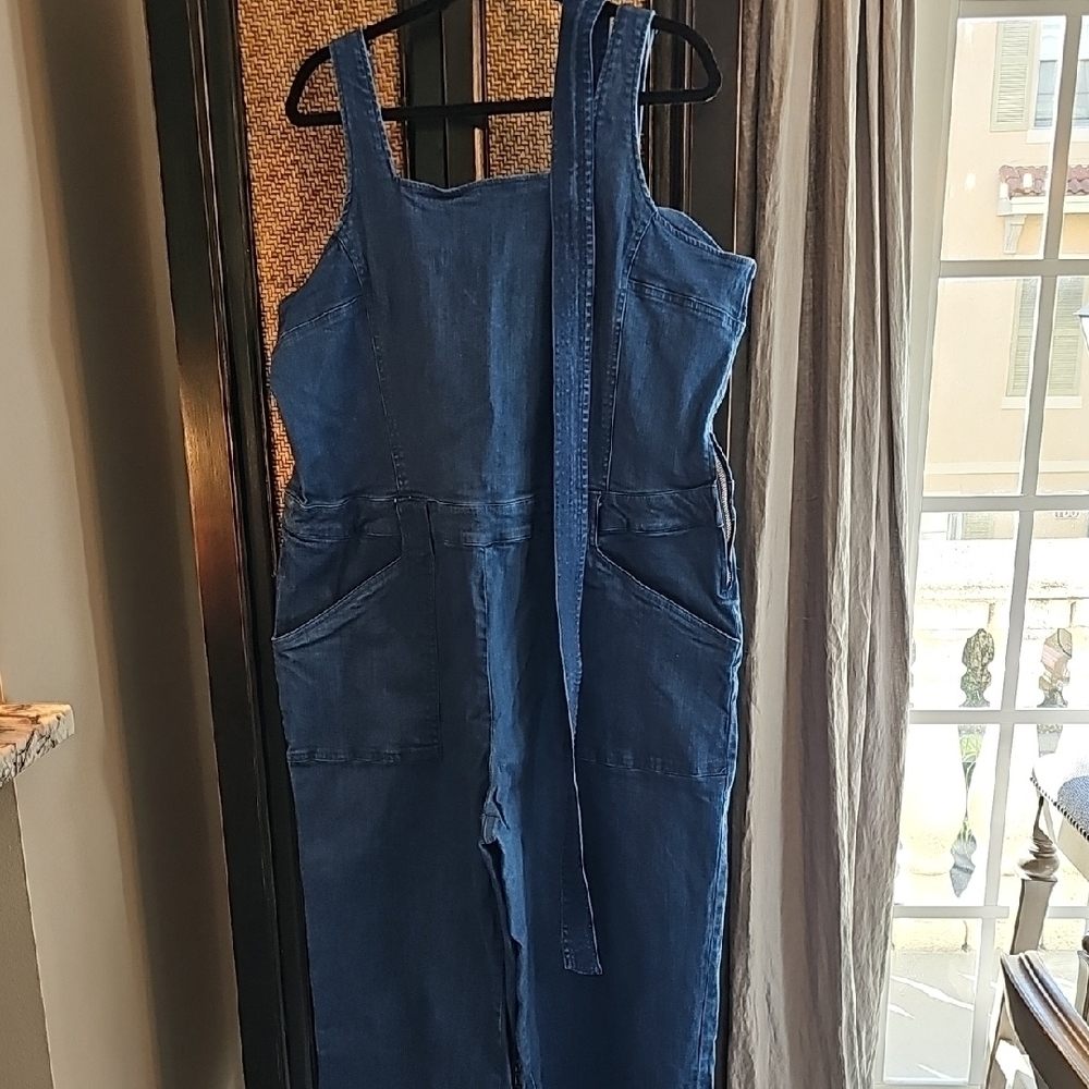 Denim Jumpsuit with Belt - So Stylish by Rachel Roy